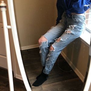 Ripped jeans straight cut